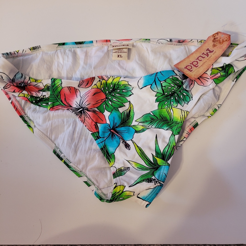 *Sale* NWT Mudd Bikini Bottom XL Flowers Swimsuit Bathing Suit